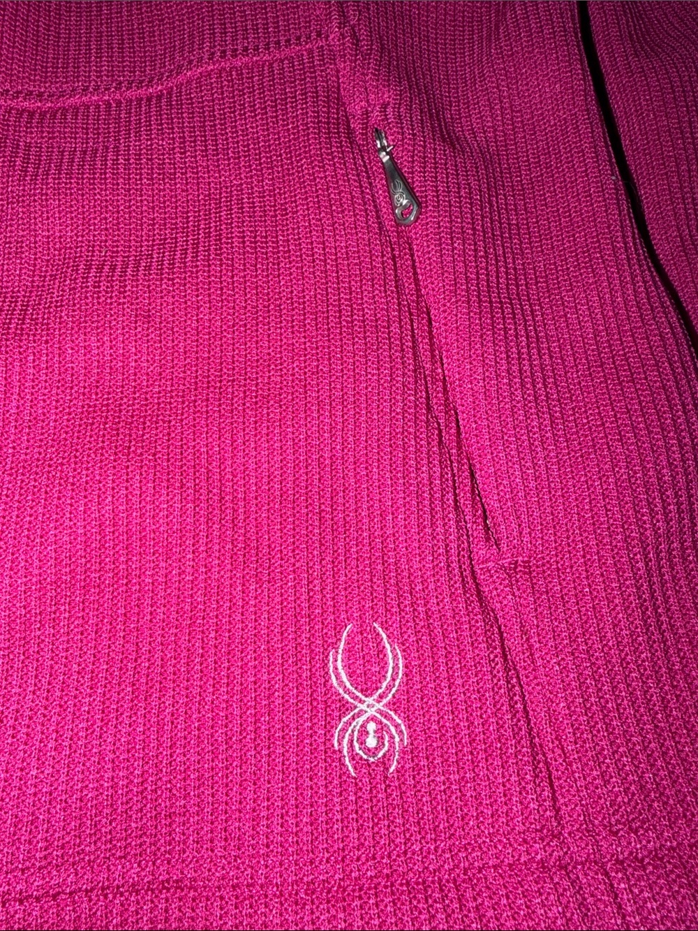 Women’s Spyder Core Sweater Jacket size XL Fuschia EEUC - Picture 3 of 7